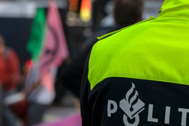 Police At Work During The Rebellion Extinction Demonstration At Amsterdam South The Netherlands 21-9-2020 clipart