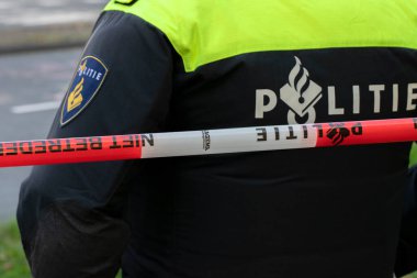 Amsterdam 21-9-2020 Hollanda 'da Ducktape' in Arkasındaki Polis