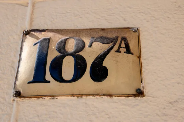 Oude Rusty 187A Housenummer Amsterdam 2020 — Stockfoto