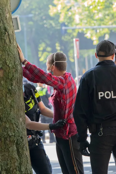 Polícia Prende Manifestantes Manifestação Extinção Rebelião Amsterdã Sul Países Baixos — Fotografia de Stock