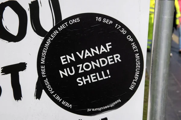 Sticker Shell Amsterdam 네덜란드 2020 — 스톡 사진