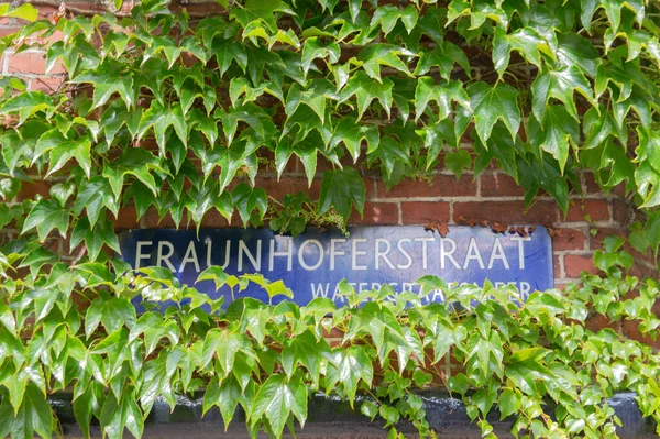 Street Sign Fraunhoferstaat Στο Άμστερνταμ Της Ολλανδίας 2020 — Φωτογραφία Αρχείου