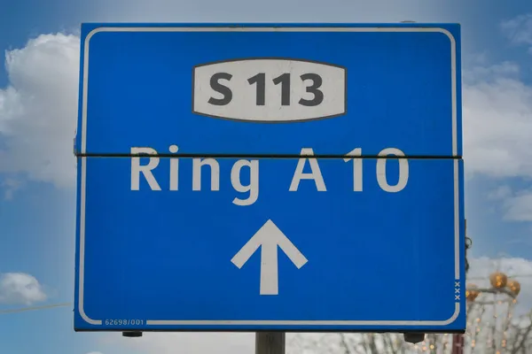 Street Sign S113 Gyűrű Amszterdamban Hollandia 2020 — Stock Fotó