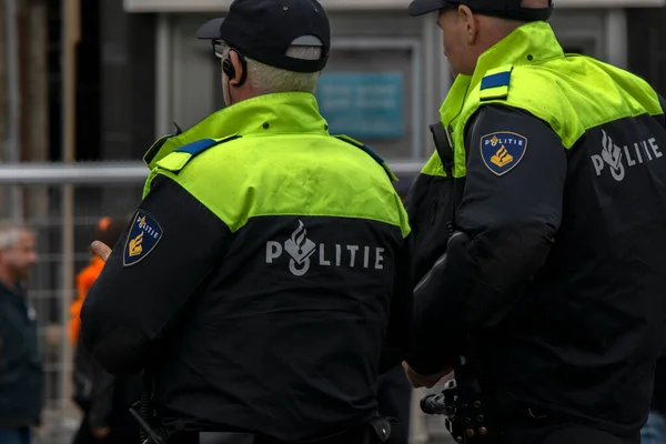 Поліцейські Патрулюють Кінгсдей Амстердам Нідерланди 2019 — стокове фото