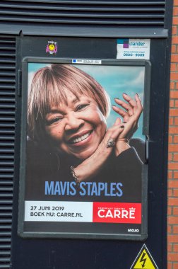 Mavis Staples, Amsterdam Carre Tiyatrosu 'nda. Hollanda 2019.