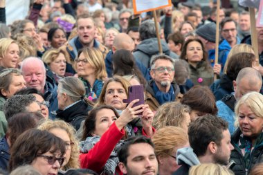 Daha İyi Eğitim İçin Gösteride Göstericiler 6 Kasım Baraj Meydanı Amsterdam Hollanda 2019