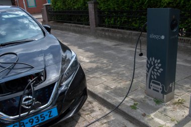 Nissan Sıfır Emisyon Elektrikli Araba Amstelveen Hollanda 2019