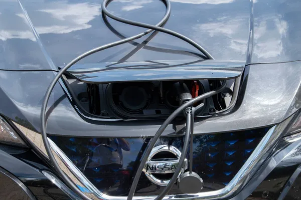 Nissan Zero Emission Electrical Car Amstelveen Netherlands 2019 — Stock Photo, Image