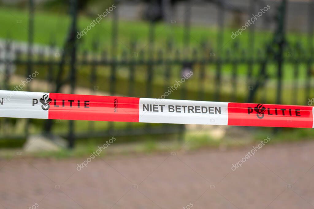 No Trespassing Sign Police At Amsterdam The Netherlands 2019