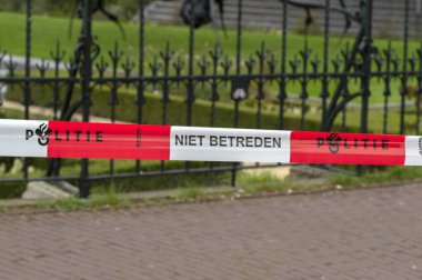 Amsterdam 'da İzinsiz Girilmez İşaret Polisi Hollanda 2019