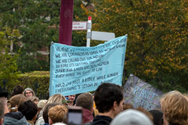 Climate Demonstration Extinction Rebellion Group Στο Άμστερνταμ Της Ολλανδίας 2019 — Φωτογραφία Αρχείου