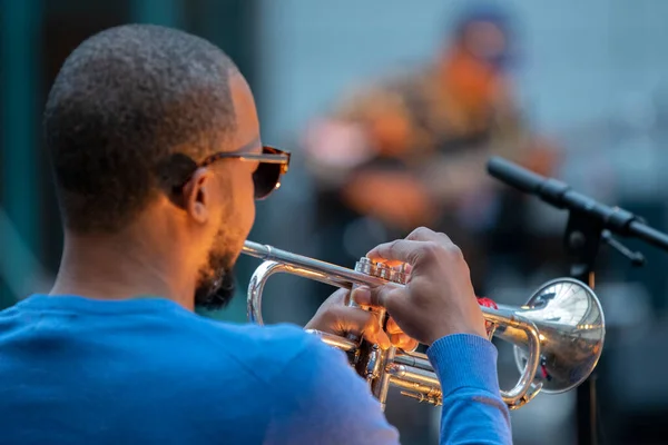 Trumpet Player Heru Shabaka Rehearsals Another Diva Show Holland Festival — Φωτογραφία Αρχείου