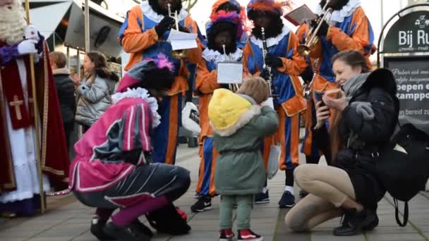 Zwarte Piet Orchestea Sinterklaas Zwarte Piet Buitenveldert Amsterdam Pays Bas — Video