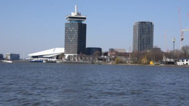 Amsterdam 'daki A' dam Gözcü Binası Hollanda 2020 