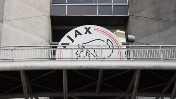 Ajax Logo Johan Cruyff Arena Amsterdam Netherlands 2020 — стокове відео