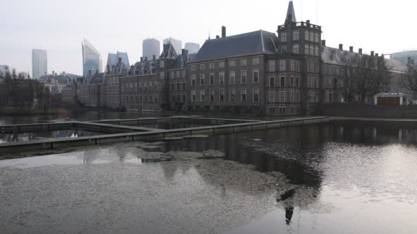 Binnenhof Byggnaden Haag Nederländerna 2019 — Stockvideo