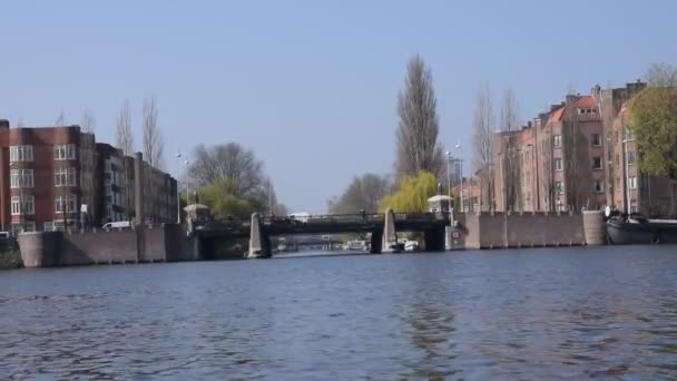 근무병의 Kramerbrug Bridge Amsteldijk Amsterdam Netherlands 2019 — 비디오