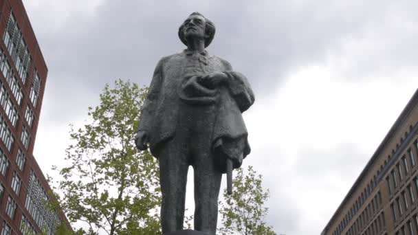 Nahaufnahme Statue Von Wibaut Amsterdam Die Niederlande 2020 — Stockvideo