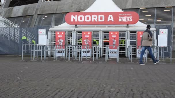 Closed Entrance Noord Johan Cruijff Arena Amsterdam Netherlands 2020 — Stock Video