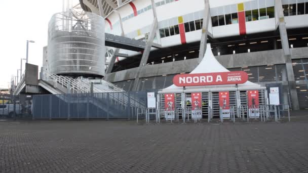 Entrada Fechada Noord Arena Johan Cruijff Amsterdã Holanda 2020 — Vídeo de Stock