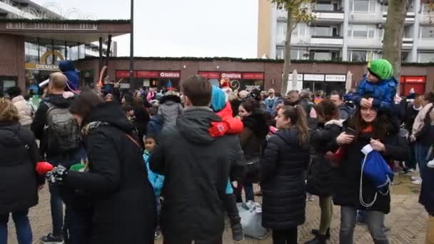 Diemen Deki Sinterklaas Partisi Diemenplein Dans 2019 — Stok video