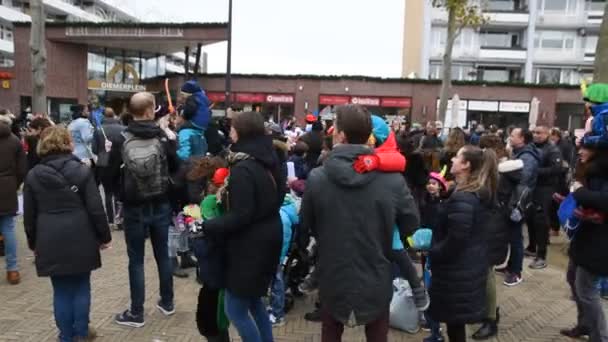 Diemen Deki Sinterklaas Partisi Diemenplein Dans 2019 — Stok video