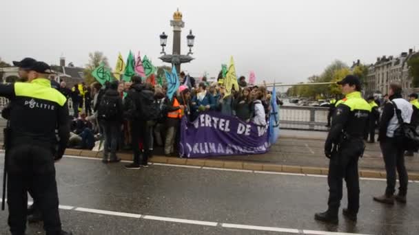 Manifestation Groupe Rébellion Extinction Amsterdam Pays Bas 2019 — Video