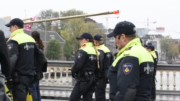 Demonstráció Kihalás Elleni Lázadó Csoporttól Amszterdamban Hollandia 2019 — Stock videók