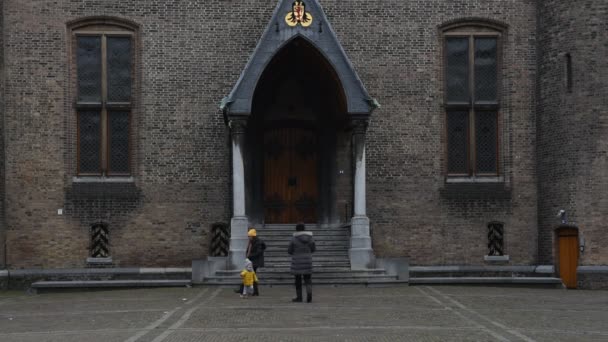 Dörren Till Entrén Till Ridderzaal Binnenhof Haag Nederländerna 2019 — Stockvideo