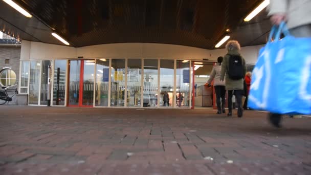 Entrada Amstel Station Amsterdã Holanda 2019 — Vídeo de Stock