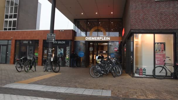 Entrance Diemen Shopping Mall Diemen Nizozemsko 2019 — Stock video