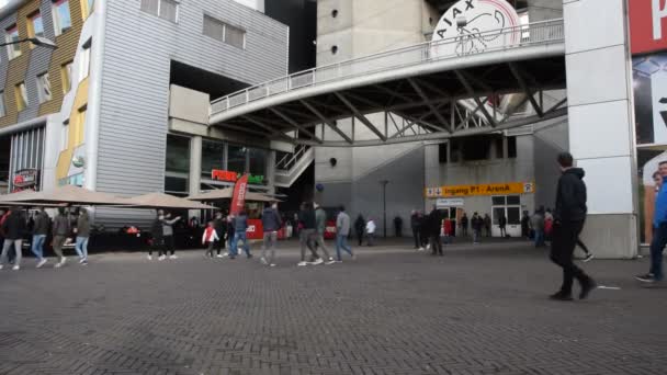 Wejście Parkingu Johan Cruijff Arena Amsterdam Holandia 2020 — Wideo stockowe