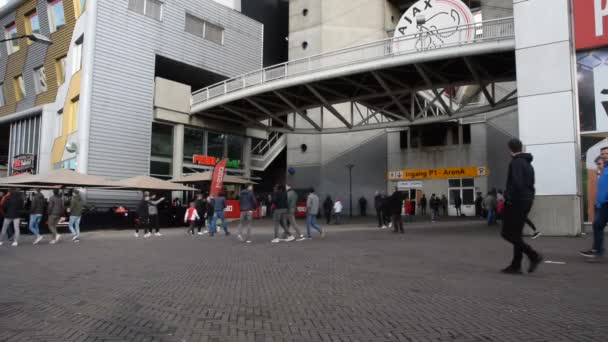 Entree Parkeerplaats Bij Johan Cruijff Arena Amsterdam Nederland 2020 — Stockvideo