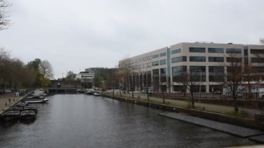 Amsterdam 'daki itfaiye binası Hollanda 2019 