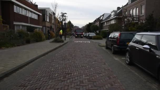 Sinterklaas乘坐消防部门的卡车到达荷兰2019年 — 图库视频影像