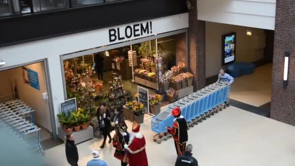 Sinterklaas Centro Comercial Diemerplein Diemen Países Bajos 2019 — Vídeo de stock