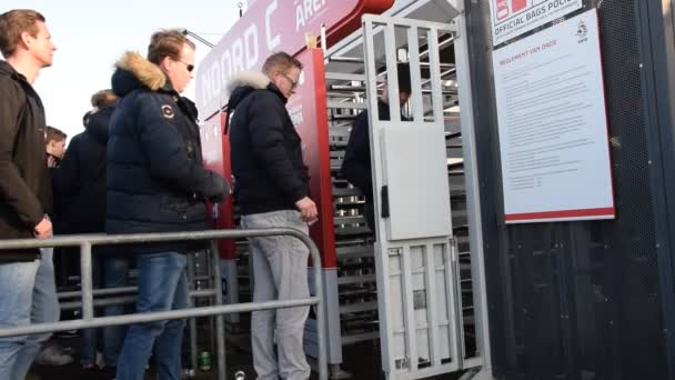 Going Throug Security Entrance Johan Cruijff Arena Amsterdam Netherlands 2020 — Wideo stockowe