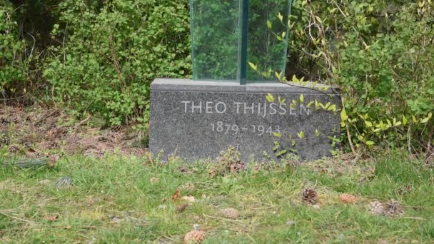 Grave Theo Thijssen Amsterdam Nederländerna 2020 — Stockvideo