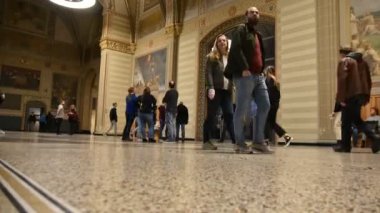  Amsterdam 'daki Rijksmuseum' da Hollanda 2019 Timelapse