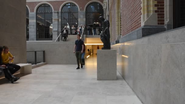 荷兰阿姆斯特丹里的Rijksmuseum 2019 — 图库视频影像