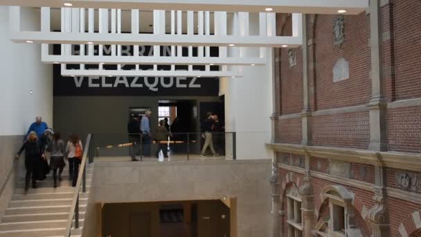 Выставке Rembt Velazquez Амстердаме Нидерланды 2019 — стоковое видео