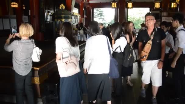 Inneren Des Sensoji Tempels Tokio Japan 2016 — Stockvideo