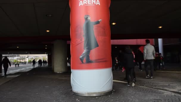 Johan Cruijff Een Pilaar Johan Cruijff Arena Amsterdam Nederland 2020 — Stockvideo