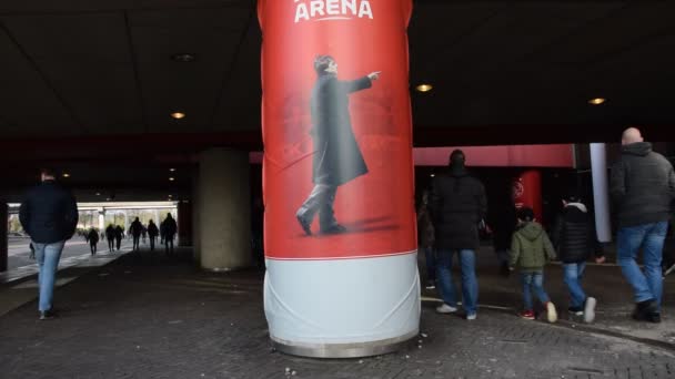 Johan Cruijff Pillar Johan Cruijff Arena Amsterdam Netherlands 2020 — Stock video
