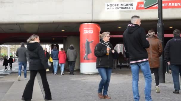 Johan Cruijff Een Pilaar Johan Cruijff Arena Amsterdam Nederland 2020 — Stockvideo