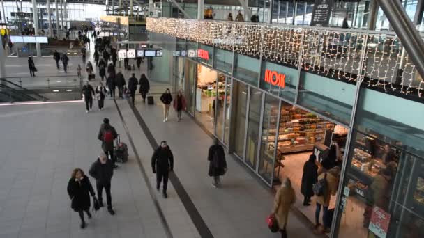 Quiosco Estación Central Utrecht Países Bajos 2019 — Vídeos de Stock