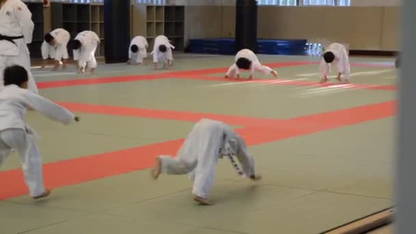 Judoka Školení Osaka Budo Center Japonsko 2016 — Stock video