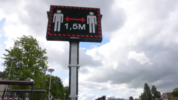 Monitor Largo Del Río Amstel Mantenga Metros Distancia Amsterdam Los — Vídeo de stock