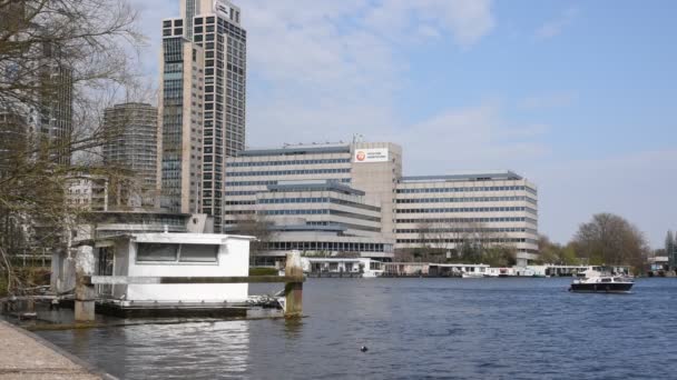 Nationaal Nederland Gebouw Amsterdam Nederland 2020 — Stockvideo