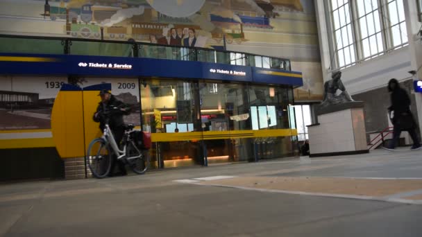 Counter Amstel Station Amsterdam Holandia 2019 — Wideo stockowe